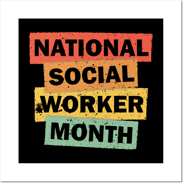 National Social Worker Month quote saying Vintage Distressed idea Wall Art by star trek fanart and more